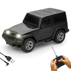 1:20 Scale Thar Rechargeable Remote Control Toy Car with Music & LED Lights | Wireless RC SUV Car for Kids | Rechargeable Battery Included