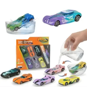 Color Changing Alloy Cars Set for Kids – 6-Pack Die-Cast Mini Cars with Hot & Cold Water Color Change Effect | Temperature Sensitive Toy Vehicles | Fun Gift Set for Boys & Girls