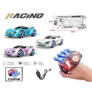 Gesture Sensing Remote Control Stunt Racing Car with Hand Glove Controller, Colorful Lights & Double Spray