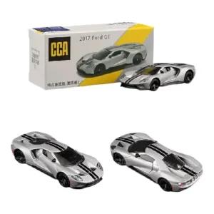 CCA 2017 Ford GT Die-Cast Toy Car (Grey) – 1:64 Scale Metal Model Car | Cool Car Series Collectible Miniature for Kids & Collectors