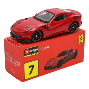 Bburago Ferrari F12 TDF Die-Cast Model Car (Red) – 1:64 Scale Metal Collectible Toy Car | Ferrari Racing Series